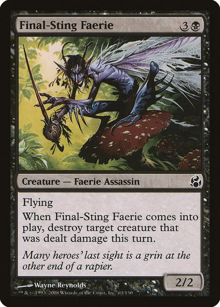 Final-Sting Faerie - Morningtide Magic: The Gathering trading card