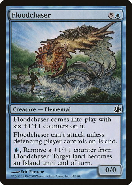 Floodchaser - Morningtide Magic: The Gathering trading card