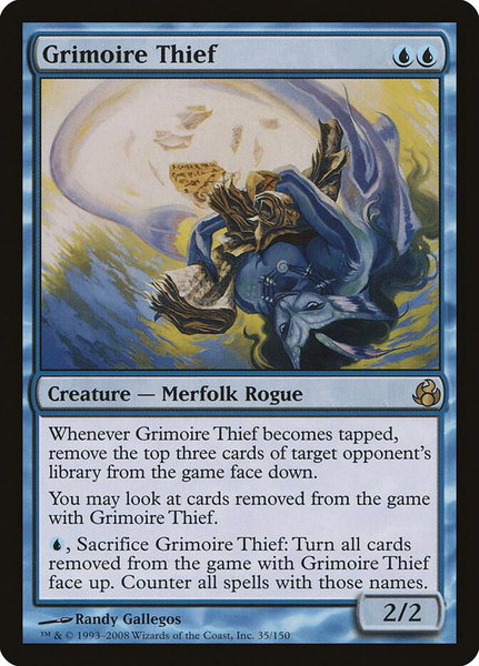 Grimoire Thief trading card from Morningtide Grimoire Thief - Morningtide Magic: The Gathering trading card