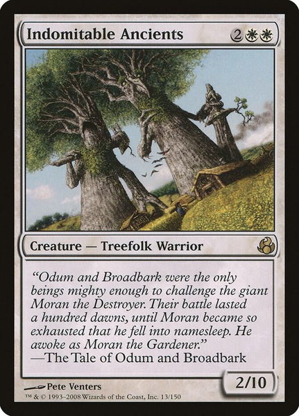 Indomitable Ancients trading card from Morningtide Indomitable Ancients - Morningtide Magic: The Gathering trading card