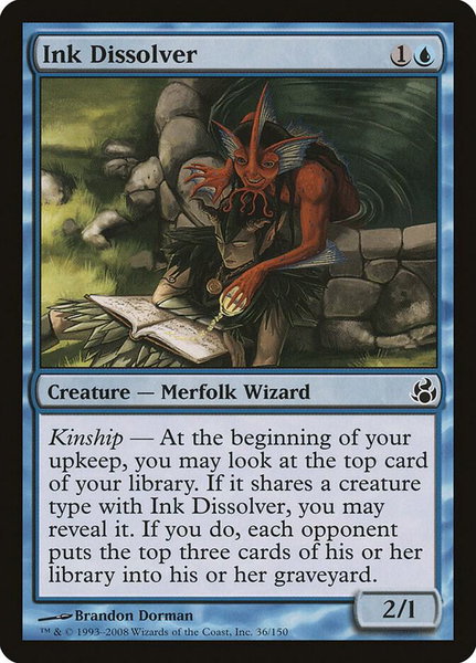 Ink Dissolver trading card from Morningtide Ink Dissolver - Morningtide Magic: The Gathering trading card