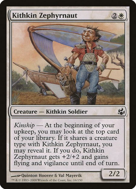 Kithkin Zephyrnaut trading card from Morningtide Kithkin Zephyrnaut - Morningtide Magic: The Gathering trading card