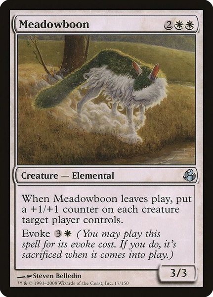 Meadowboon trading card from Morningtide Meadowboon - Morningtide Magic: The Gathering trading card