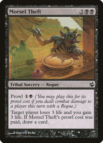 Morsel Theft trading card from Morningtide Morsel Theft - Morningtide Magic: The Gathering trading card