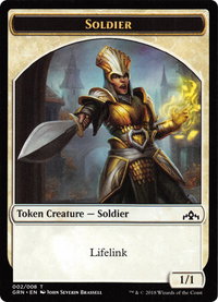 Soldier (002) // Soldier (006) Token - Guilds of Ravnica: Guild Kits (GR1) #2 // 6 - Token Magic: The Gathering Trading Card