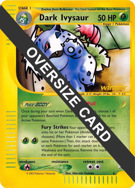 Dark Ivysaur - 6 (Best of Game 6 Promo) - Jumbo Cards Pokémon trading card