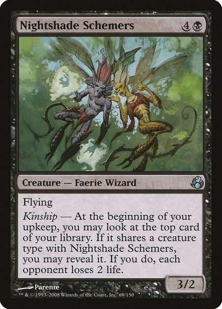 Nightshade Schemers trading card from Morningtide Nightshade Schemers - Morningtide Magic: The Gathering trading card