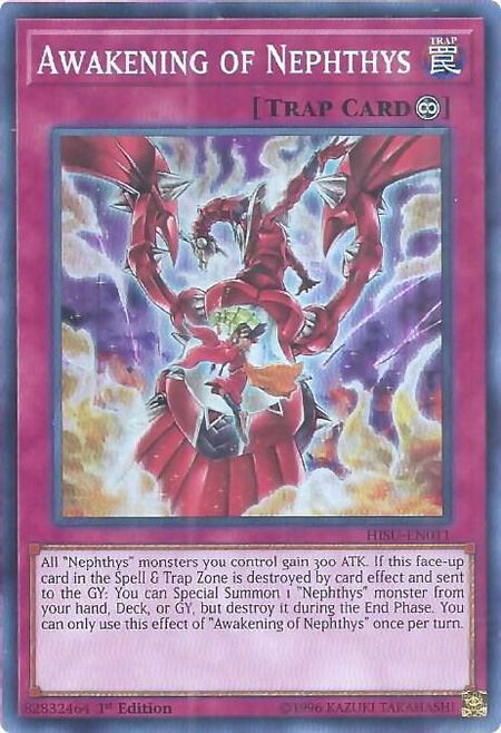 Awakening of Nephthys - Hidden Summoners YuGiOh trading card