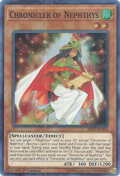 Chronicler of Nephthys - Hidden Summoners YuGiOh trading card