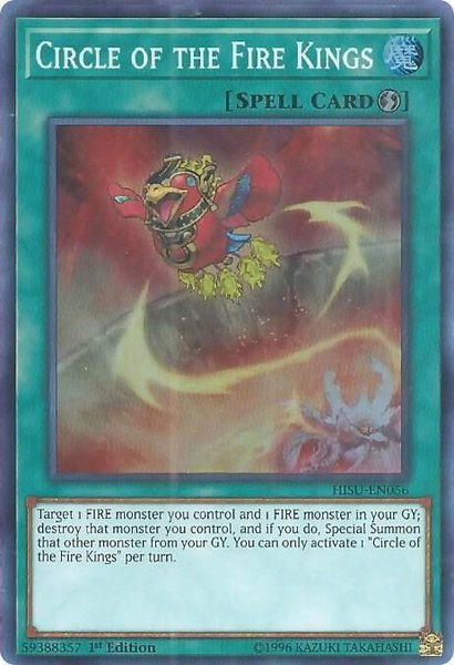 Circle of the Fire Kings trading card from Hidden Summoners Circle of the Fire Kings - Hidden Summoners YuGiOh trading card
