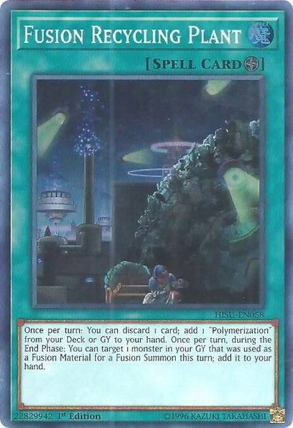 Fusion Recycling Plant trading card from Hidden Summoners Fusion Recycling Plant - Hidden Summoners YuGiOh trading card