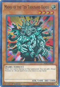 Manju of the Ten Thousand Hands - Hidden Summoners (HISU) #HISU-EN047 - Super Rare YuGiOh Trading Card