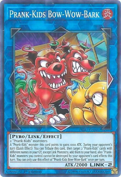 Prank-Kids Bow-Wow-Bark trading card from Hidden Summoners Prank-Kids Bow-Wow-Bark - Hidden Summoners YuGiOh trading card