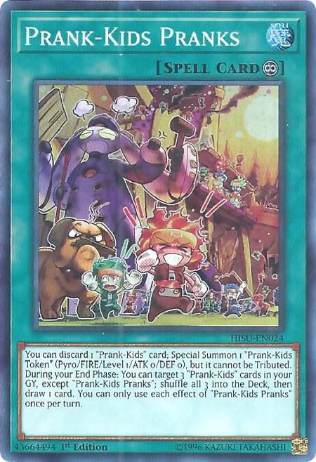 Prank-Kids Pranks trading card from Hidden Summoners Prank-Kids Pranks - Hidden Summoners YuGiOh trading card