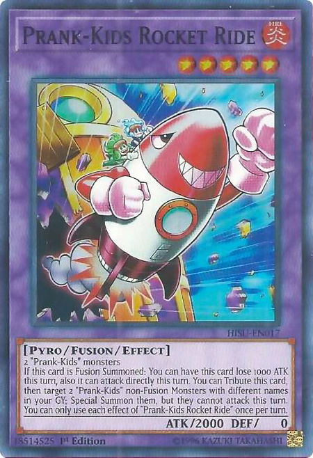 Prank-Kids Rocket Ride - Hidden Summoners YuGiOh trading card