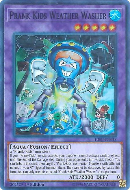 Prank-Kids Weather Washer - Hidden Summoners YuGiOh trading card