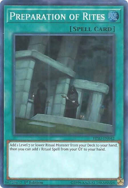 Preparation of Rites - Hidden Summoners YuGiOh trading card