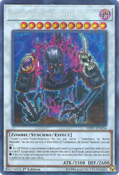 Gashadokuro, the Skeletal Mayakashi trading card from Hidden Summoners Gashadokuro, the Skeletal Mayakashi - Hidden Summoners YuGiOh trading card