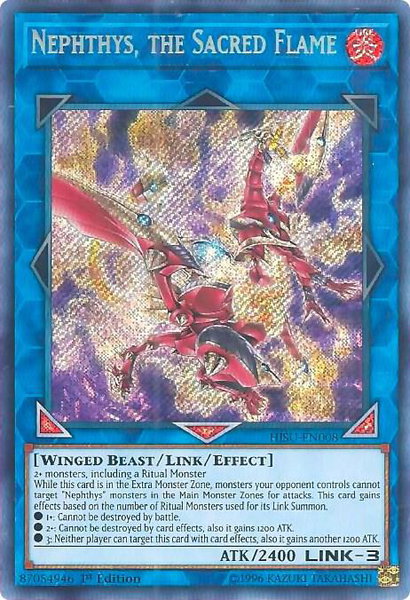 Nephthys, the Sacred Flame - Hidden Summoners YuGiOh trading card