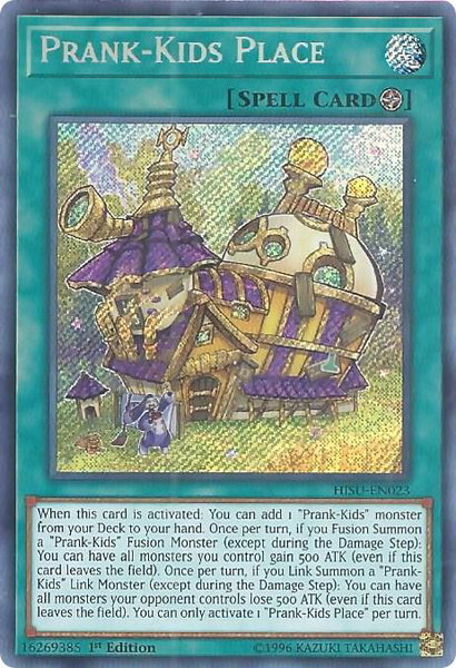 Prank-Kids Place trading card from Hidden Summoners Prank-Kids Place - Hidden Summoners YuGiOh trading card