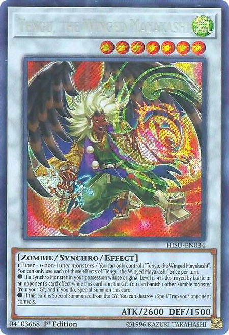 Tengu, the Winged Mayakashi - Hidden Summoners YuGiOh trading card