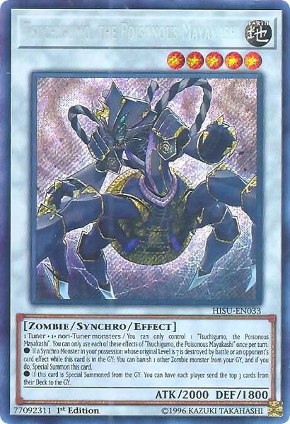 Tsuchigumo, the Poisonous Mayakashi trading card from Hidden Summoners Tsuchigumo, the Poisonous Mayakashi - Hidden Summoners YuGiOh trading card