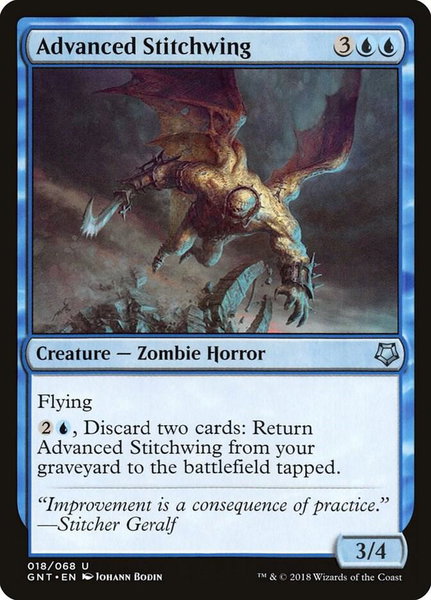 Advanced Stitchwing trading card from Magic Game Night Advanced Stitchwing - Magic Game Night Magic: The Gathering trading card