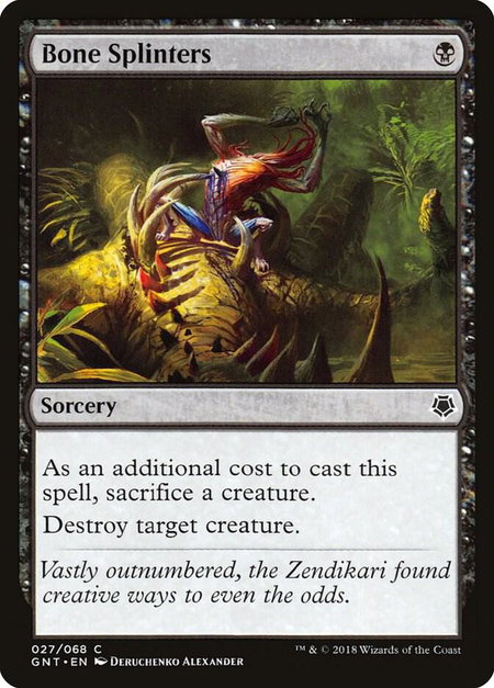 Bone Splinters - Magic Game Night Magic: The Gathering trading card