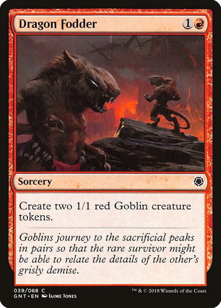 Dragon Fodder trading card from Magic Game Night Dragon Fodder - Magic Game Night Magic: The Gathering trading card