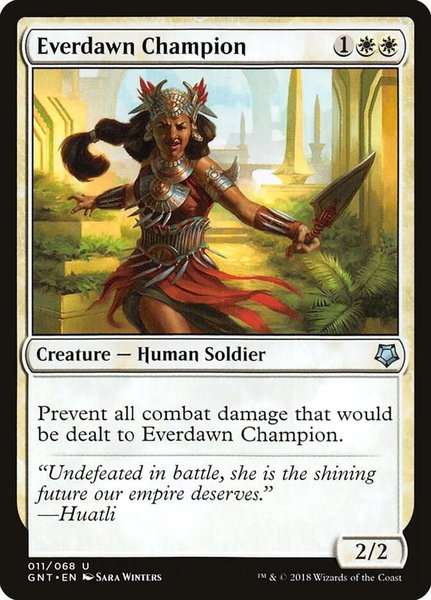 Everdawn Champion trading card from Magic Game Night Everdawn Champion - Magic Game Night Magic: The Gathering trading card