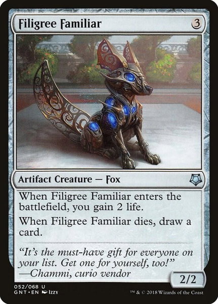 Filigree Familiar - Magic Game Night Magic: The Gathering trading card