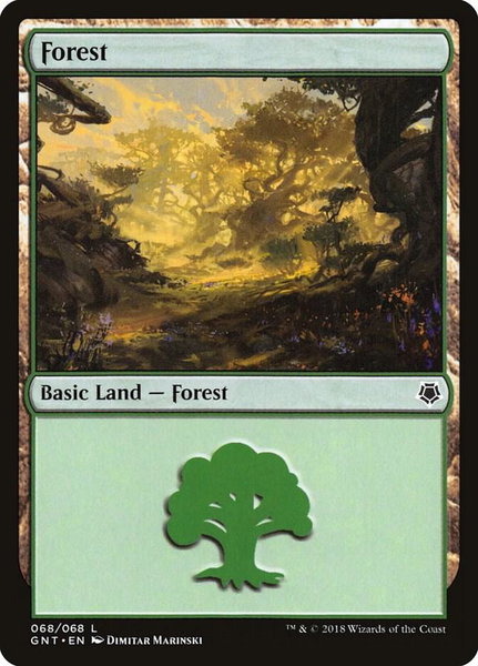 Forest (068) trading card from Magic Game Night Forest (068) - Magic Game Night Magic: The Gathering trading card
