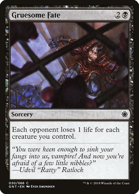 Gruesome Fate - Magic Game Night Magic: The Gathering trading card