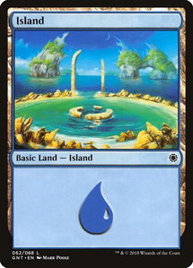 Island (062) - Magic Game Night (GNT) #62 - Land Magic: The Gathering Trading Card