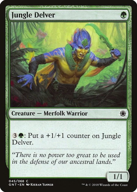 Jungle Delver trading card from Magic Game Night Jungle Delver - Magic Game Night Magic: The Gathering trading card