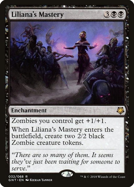 Liliana's Mastery trading card from Magic Game Night Liliana's Mastery - Magic Game Night Magic: The Gathering trading card
