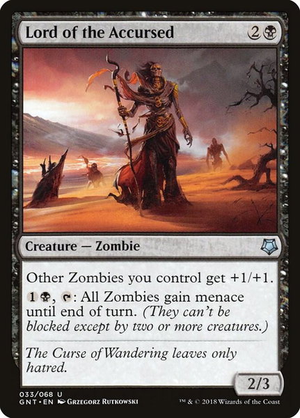 Lord of the Accursed trading card from Magic Game Night Lord of the Accursed - Magic Game Night Magic: The Gathering trading card