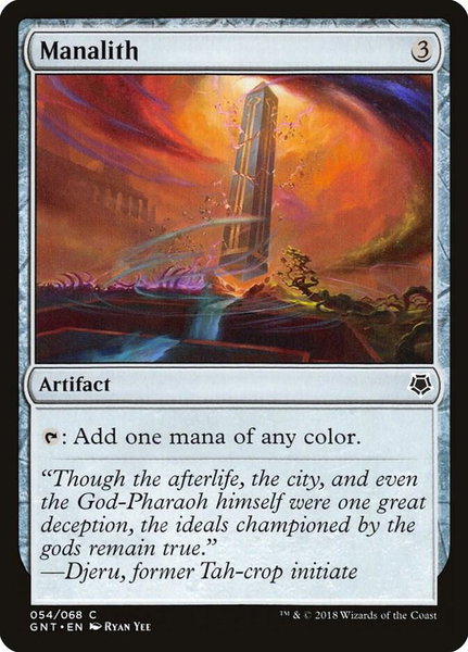 Manalith trading card from Magic Game Night Manalith - Magic Game Night Magic: The Gathering trading card