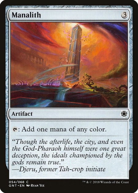 Manalith trading card from Magic Game Night Manalith - Magic Game Night Magic: The Gathering trading card