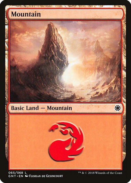 Mountain (065) - Magic Game Night Magic: The Gathering trading card