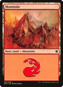 Mountain (066) - Magic Game Night (GNT) #66 - Land Magic: The Gathering Trading Card