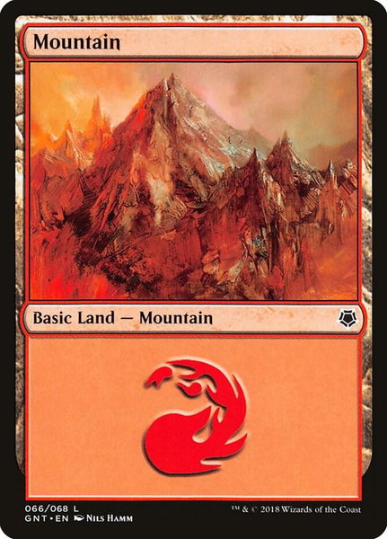 Mountain (066) - Magic Game Night Magic: The Gathering trading card