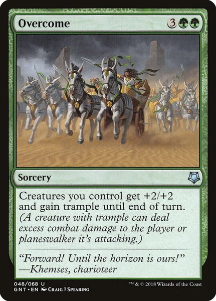 Overcome trading card from Magic Game Night Overcome - Magic Game Night Magic: The Gathering trading card