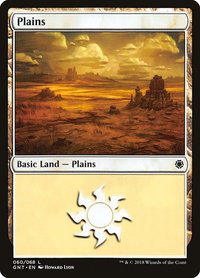 Plains (060) - Magic Game Night (GNT) #60 - Land Magic: The Gathering Trading Card