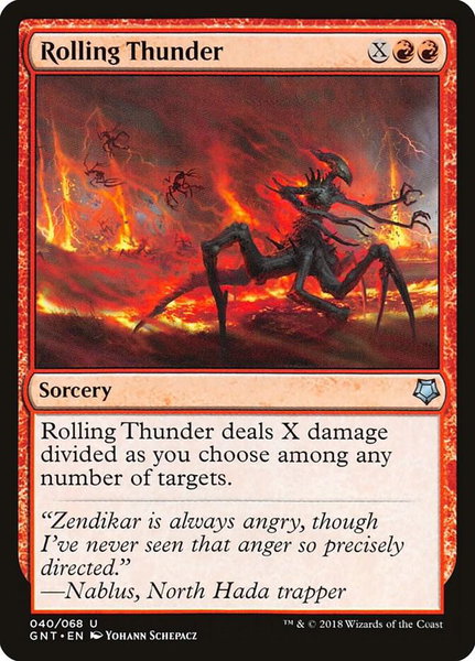 Rolling Thunder - Magic Game Night Magic: The Gathering trading card