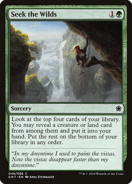 Seek the Wilds - Magic Game Night Magic: The Gathering trading card