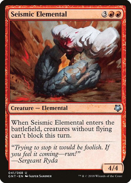 Seismic Elemental trading card from Magic Game Night Seismic Elemental - Magic Game Night Magic: The Gathering trading card