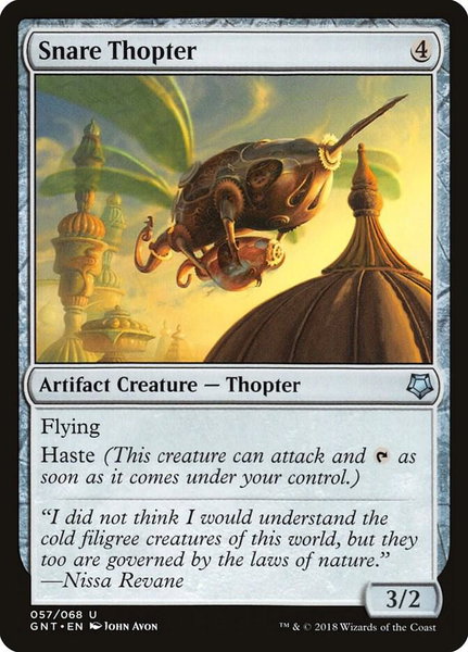 Snare Thopter trading card from Magic Game Night Snare Thopter - Magic Game Night Magic: The Gathering trading card