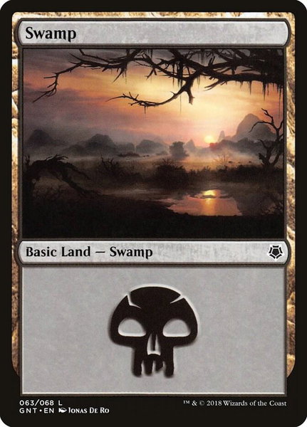 Swamp (063) trading card from Magic Game Night Swamp (063) - Magic Game Night Magic: The Gathering trading card
