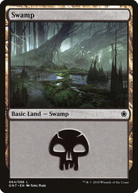 Swamp (064) - Magic Game Night (GNT) #64 - Land Magic: The Gathering Trading Card